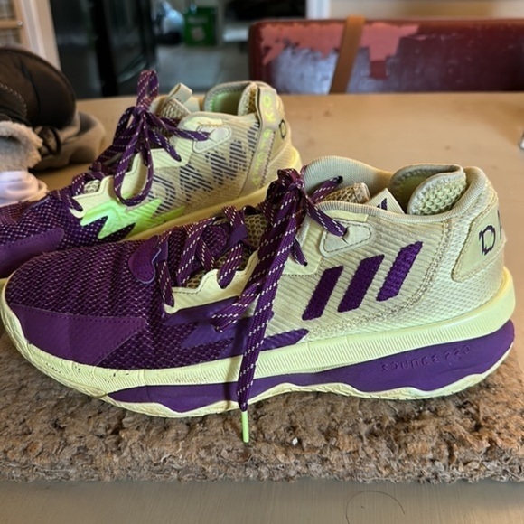 Mens Adidas Dame 8 Dame Time Yellow Mini GY0383 - Size 10 - GUC - Picture 7 of 14